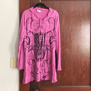 Crinkled look sweatshirt